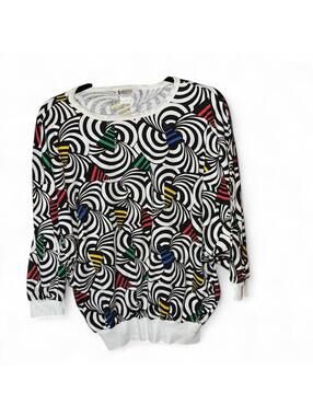 VINTAGE 60's/70’s PSYCHEDELIC Art Trippy Shirt Size Medium Large Doleman Sleeve